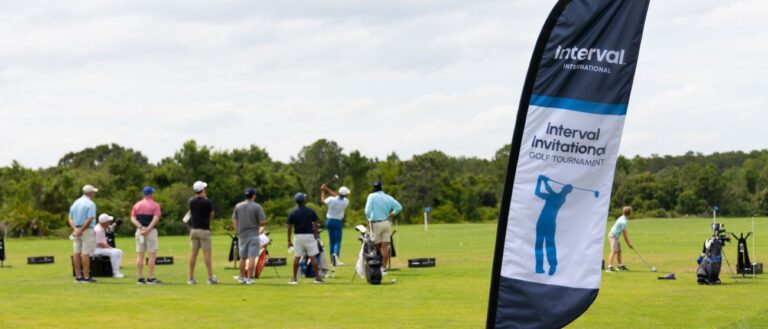 group of golfers at event